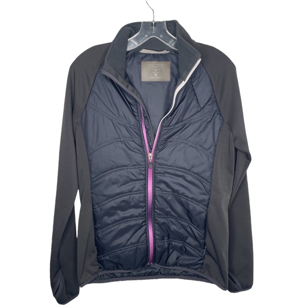 Athleta Women's Size M Gray Long Sleeve Full Zip Outdoor Activewear Jacket
